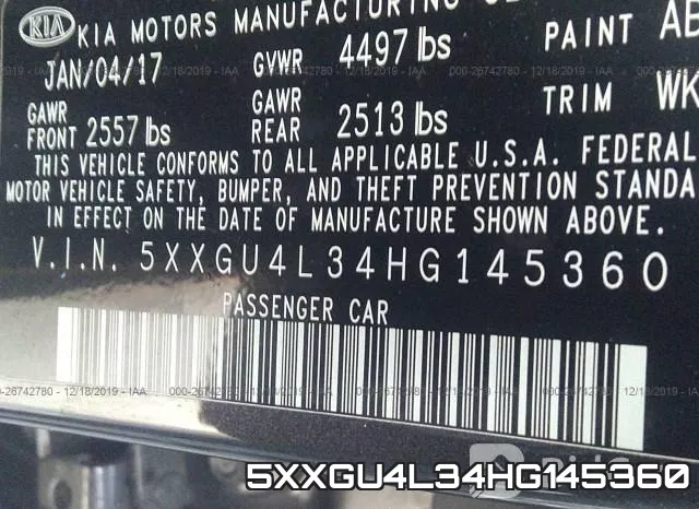 5XXGU4L34HG145360 фото 7