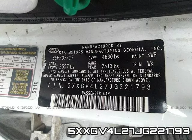 5XXGV4L27JG221793 фото 10