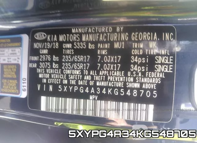 5XYPG4A34KG548705 фото 9