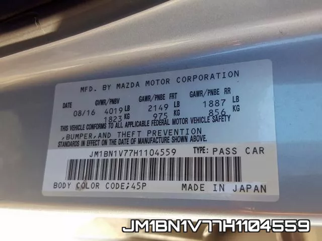 JM1BN1V77H1104559 фото 2