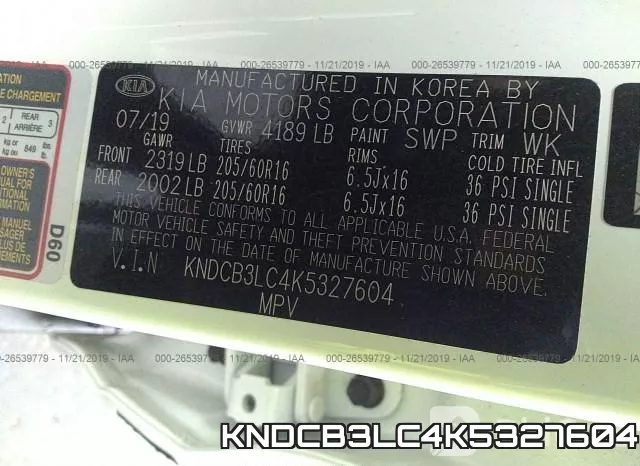 KNDCB3LC4K5327604 фото 9