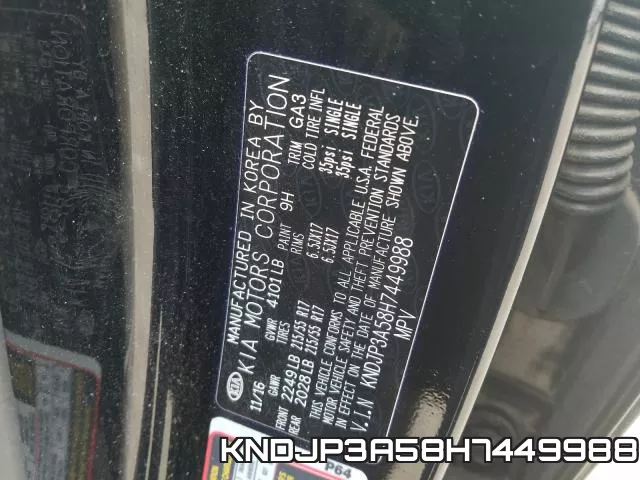 KNDJP3A58H7449988 фото 2