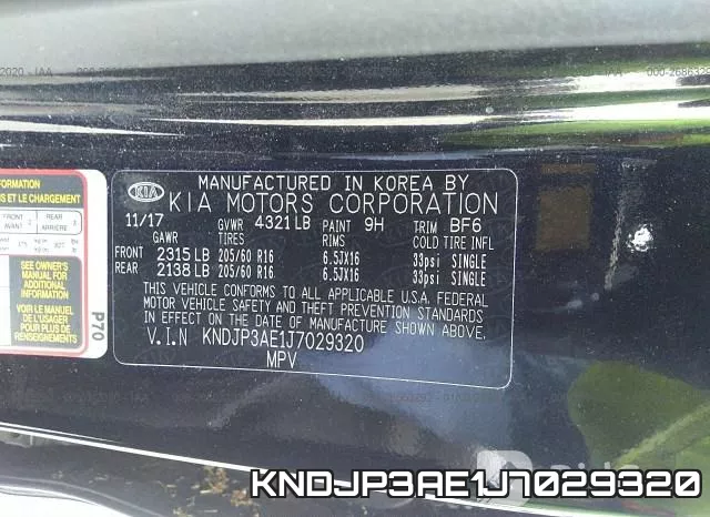 KNDJP3AE1J7029320 фото 7