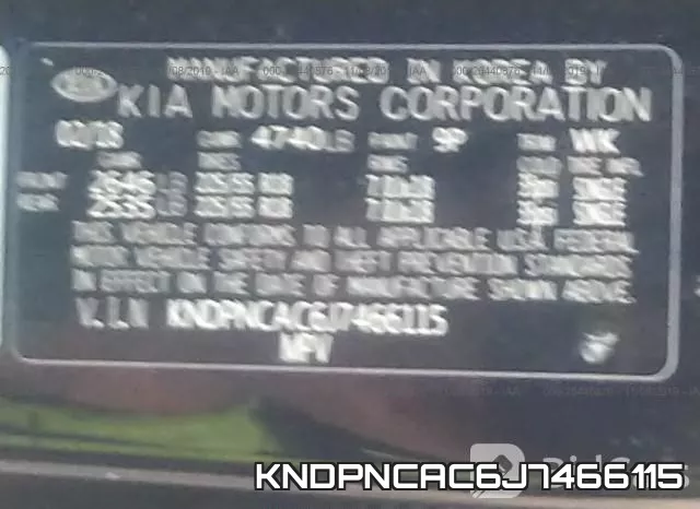 KNDPNCAC6J7466115 фото 10