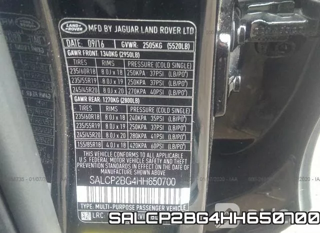 SALCP2BG4HH650700 фото 10