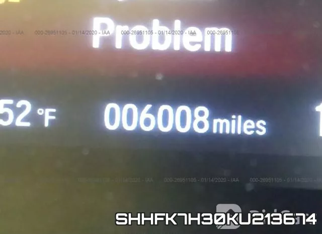 SHHFK7H30KU213674 фото 6
