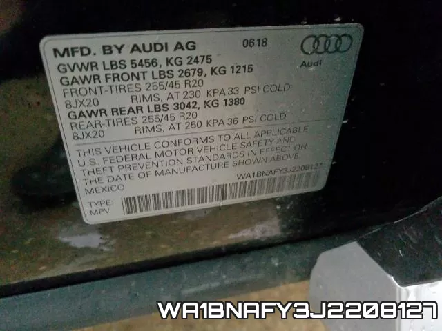 WA1BNAFY3J2208127 фото 2