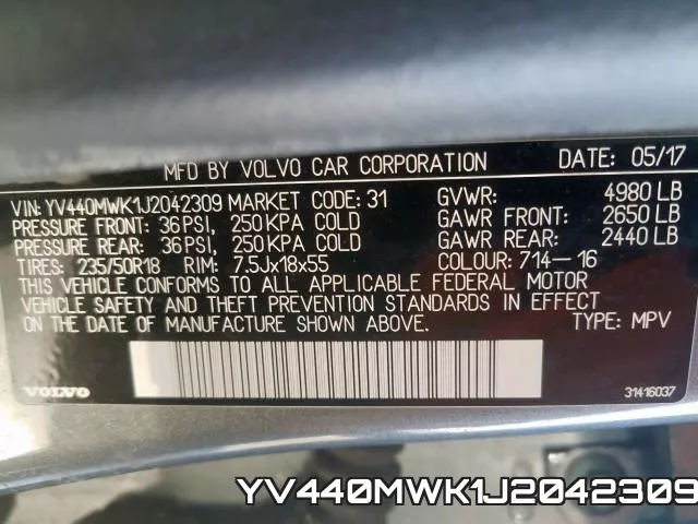 YV440MWK1J2042309 фото 2