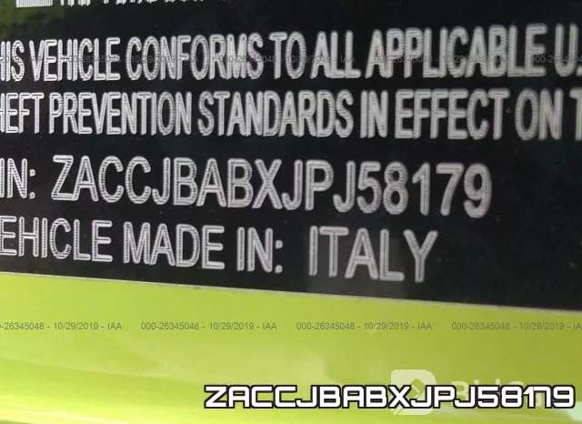 ZACCJBABXJPJ58179 фото 8