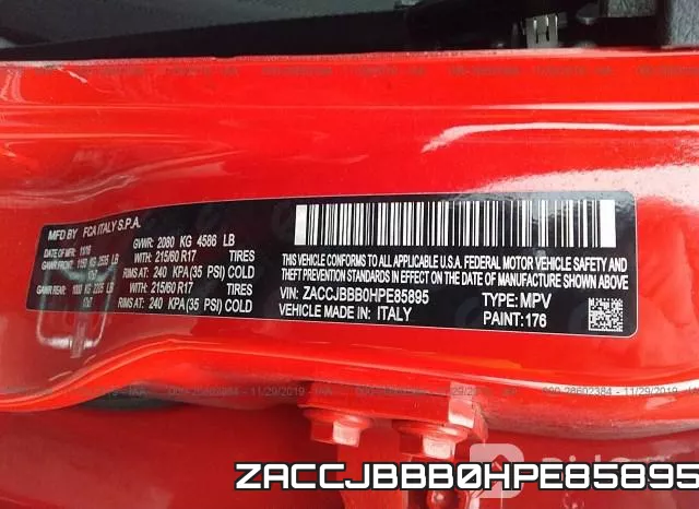 ZACCJBBB0HPE85895 фото 9