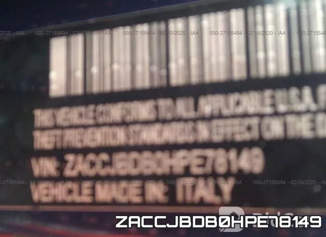 ZACCJBDB0HPE78149 фото 7