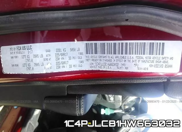 1C4PJLCB1HW663032 фото 10