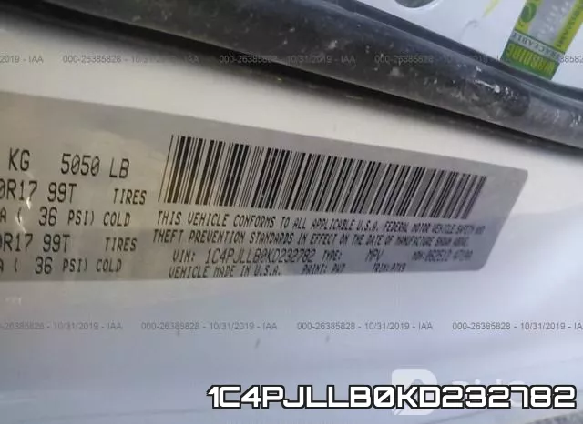 1C4PJLLB0KD232782 фото 7