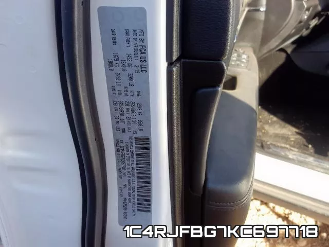 1C4RJFBG7KC697718 фото 2