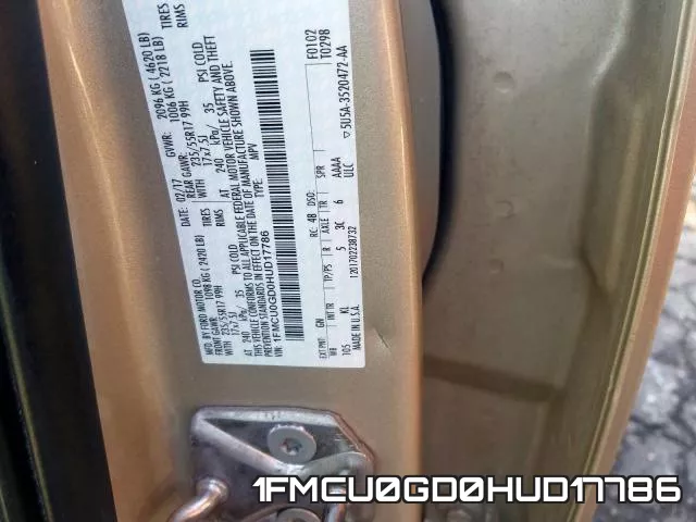 1FMCU0GD0HUD17786 фото 2