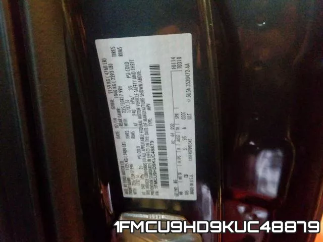 1FMCU9HD9KUC48879 фото 2