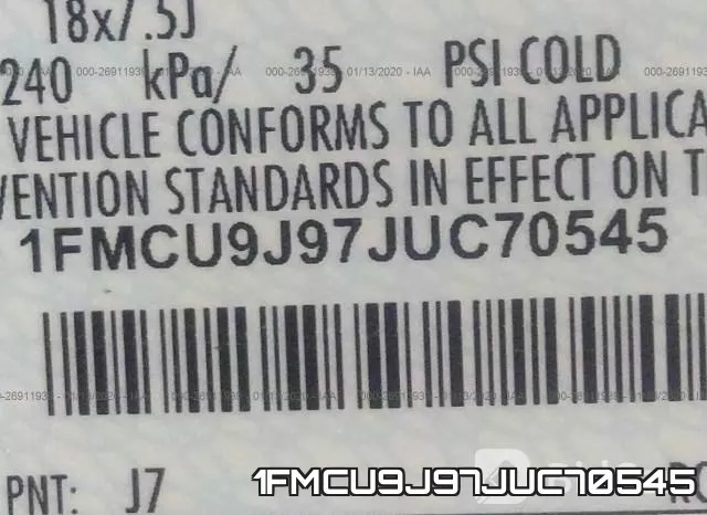 1FMCU9J97JUC70545 фото 8