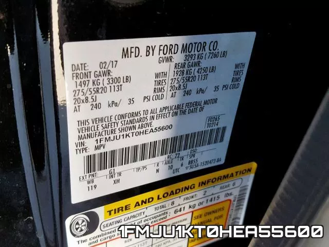 1FMJU1KT0HEA55600 фото 2