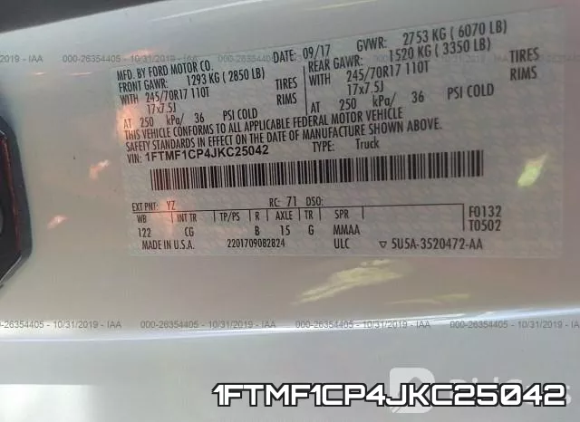 1FTMF1CP4JKC25042 фото 8