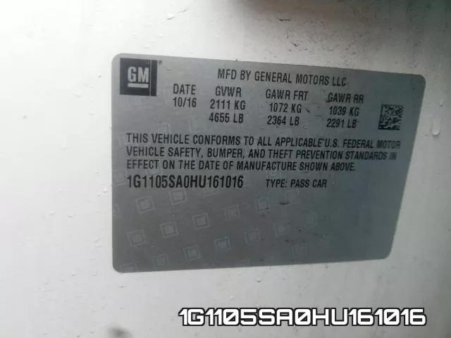 1G1105SA0HU161016 фото 2