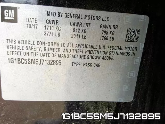 1G1BC5SM5J7132895 фото 2