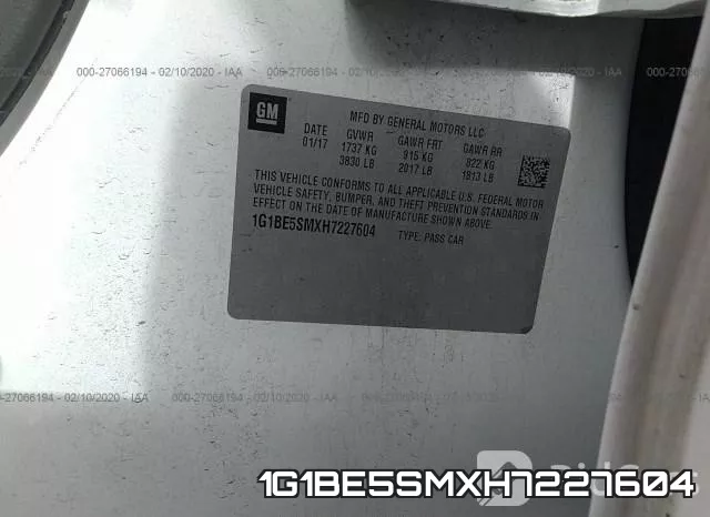 1G1BE5SMXH7227604 фото 7