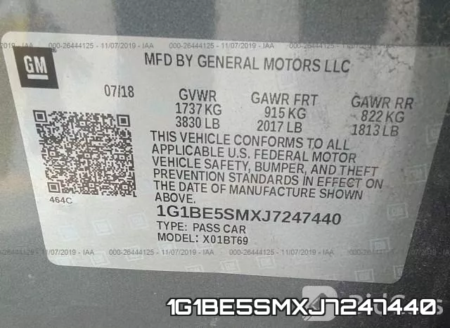 1G1BE5SMXJ7247440 фото 8