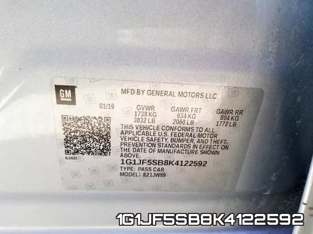 1G1JF5SB8K4122592 фото 2