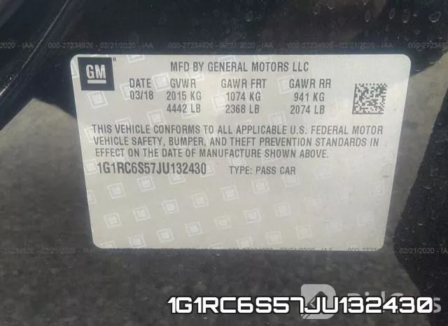 1G1RC6S57JU132430 фото 7
