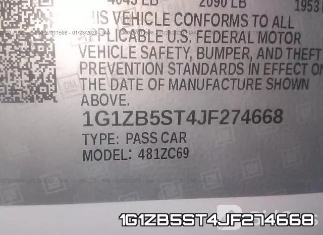 1G1ZB5ST4JF274668 фото 7