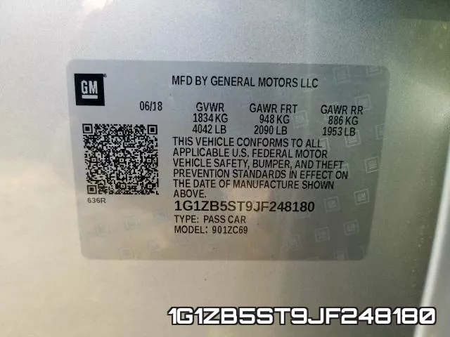 1G1ZB5ST9JF248180 фото 2