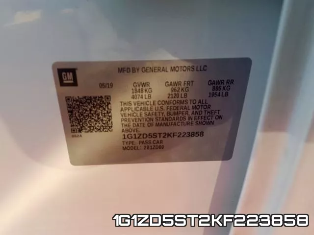 1G1ZD5ST2KF223858 фото 2