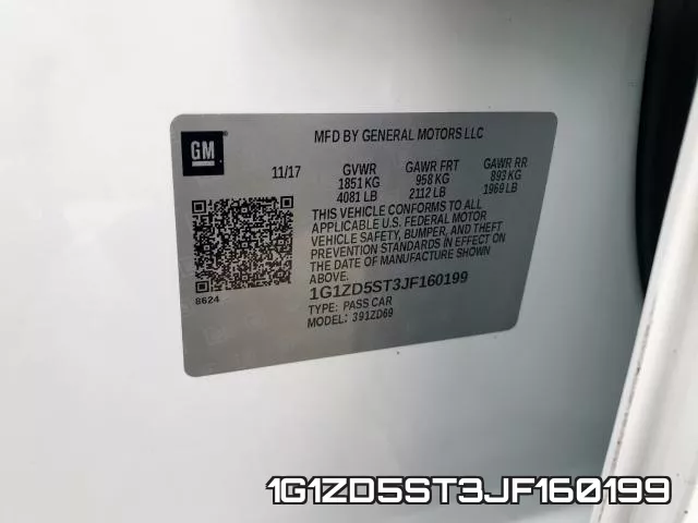 1G1ZD5ST3JF160199 фото 2