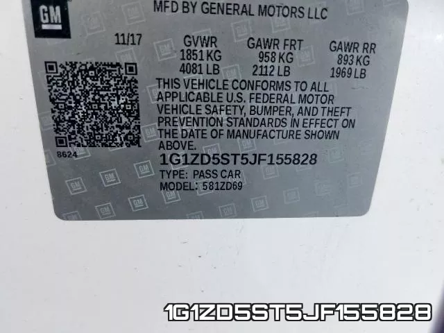 1G1ZD5ST5JF155828 фото 2