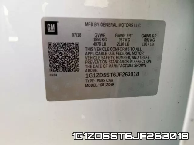 1G1ZD5ST6JF263018 фото 2