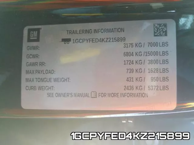 1GCPYFED4KZ215899 фото 2