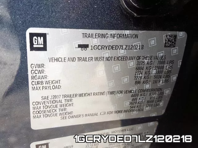 1GCRYDED7LZ120218 фото 2