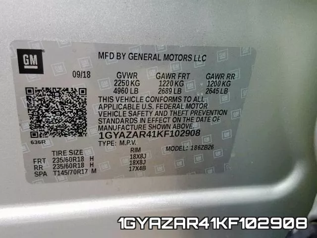 1GYAZAR41KF102908 фото 2