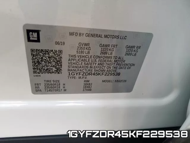 1GYFZDR45KF229538 фото 2