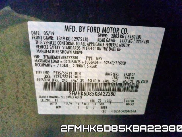 2FMHK6D85KBA22380 фото 2