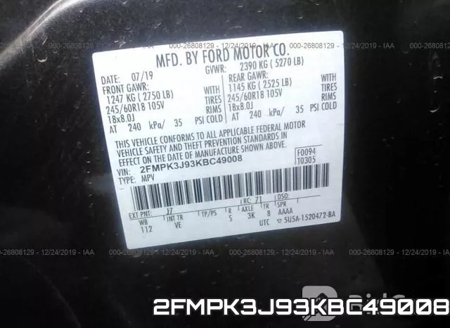 2FMPK3J93KBC49008 фото 8