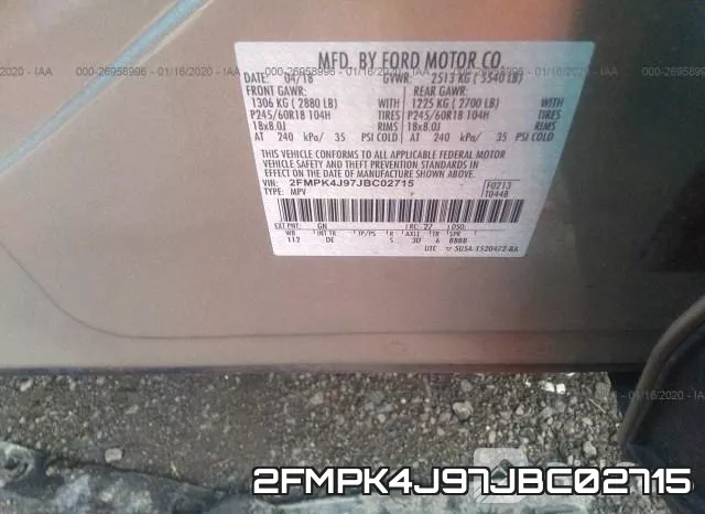 2FMPK4J97JBC02715 фото 9