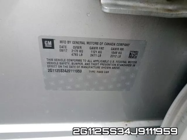 2G1125S34J9111959 фото 2