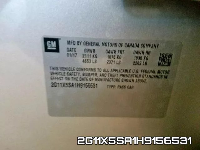 2G11X5SA1H9156531 фото 2