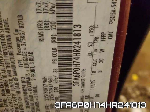 3FA6P0H74HR241813 фото 2