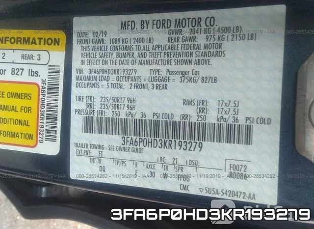 3FA6P0HD3KR193279 фото 9