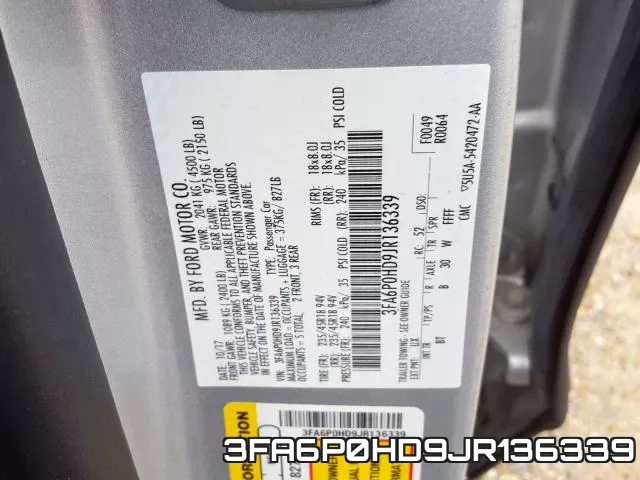 3FA6P0HD9JR136339 фото 2