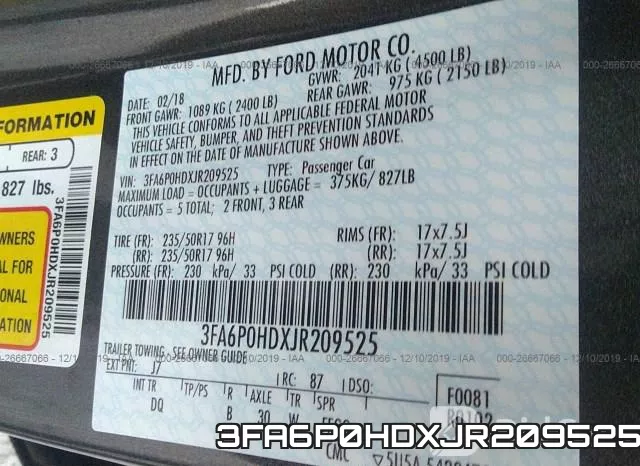 3FA6P0HDXJR209525 фото 9