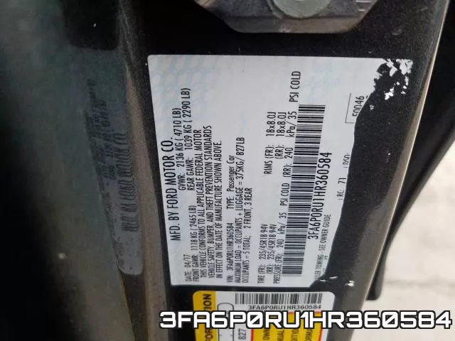 3FA6P0RU1HR360584 фото 2