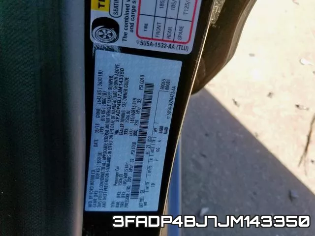 3FADP4BJ7JM143350 фото 2
